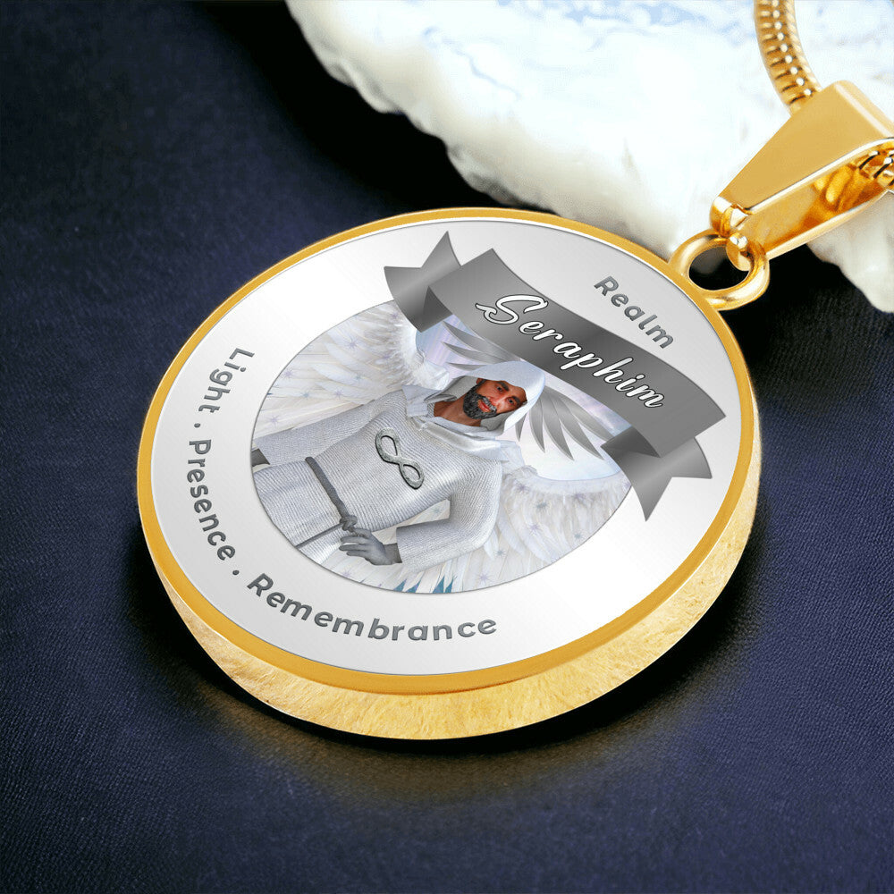 Seraphim - Angelic Realm Affirmation Necklace For Remembrance, Presence & Light- More Than CharmsMore Than Charms