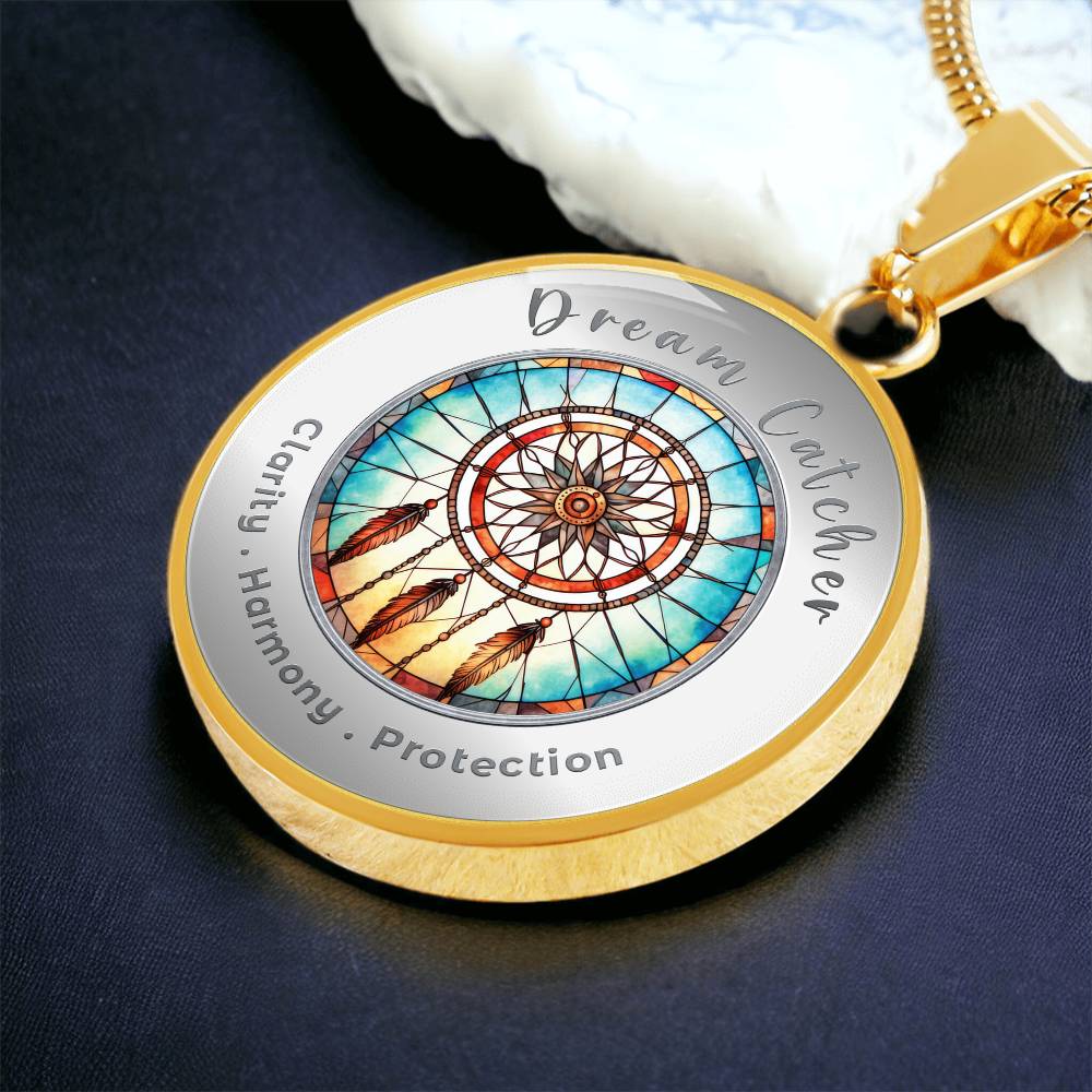 Dream Catcher - Protection Harmony Clarity - Affirmation Necklace - More Than CharmsMore Than Charms