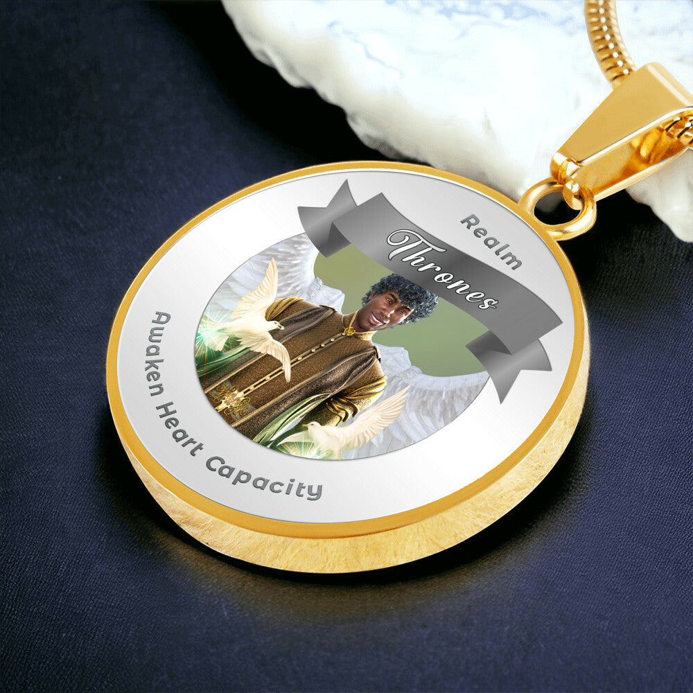 Thrones - Angelic Realm Affirmation Necklace For Awakening Heart Capacity - More Than CharmsMore Than Charms