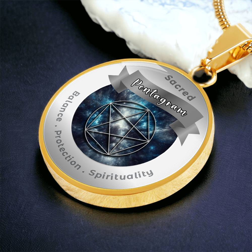 Pentagram - Balance Protection Spirituality - Affirmation Necklace - More Than CharmsMore Than Charms