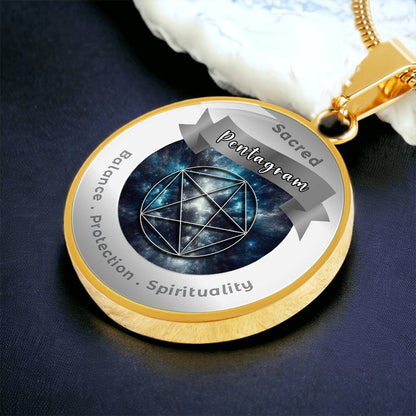 Pentagram - Balance Protection Spirituality - Affirmation Necklace - More Than CharmsMore Than Charms