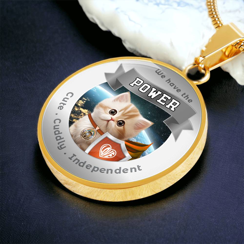 Munchkin - Super Hero Cat - Power Animal Affirmation Necklace - More Than CharmsMore Than Charms