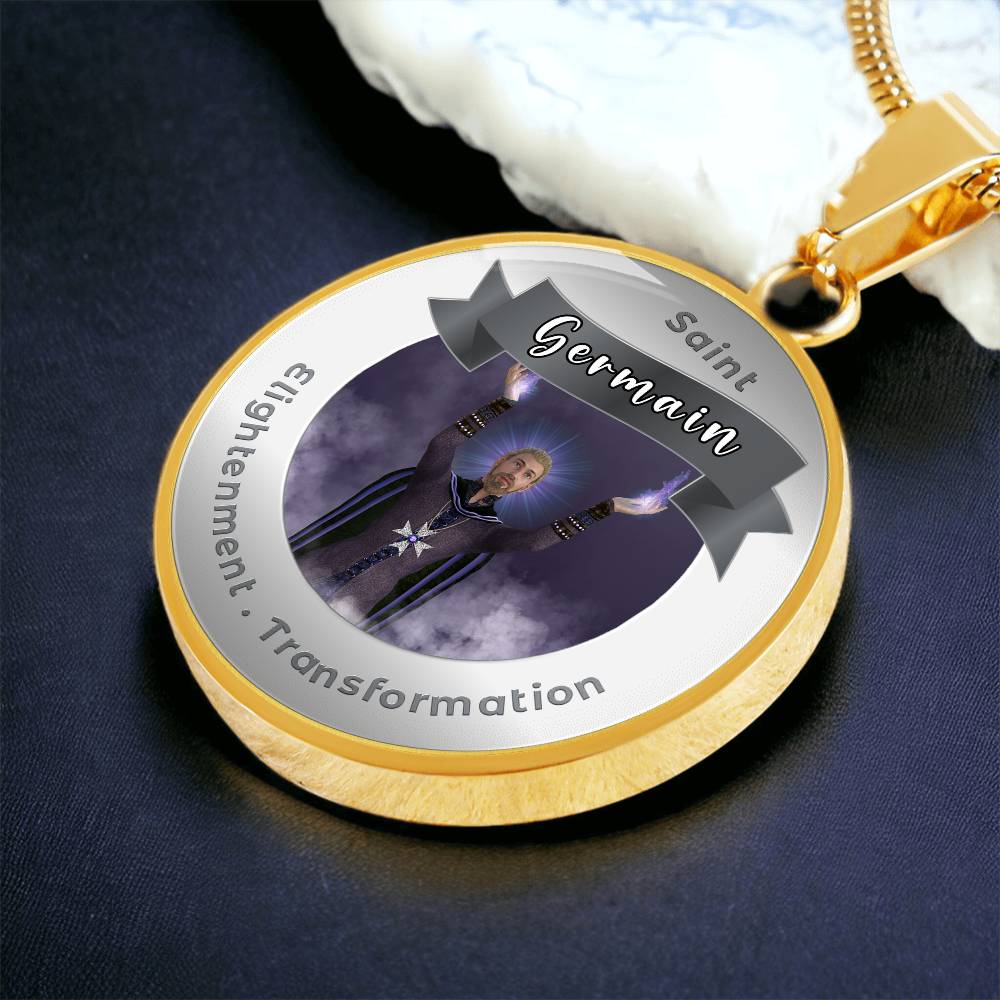 Saint Germain - Affirmation Necklace For Enlightenment & Transformation - More Than CharmsMore Than Charms