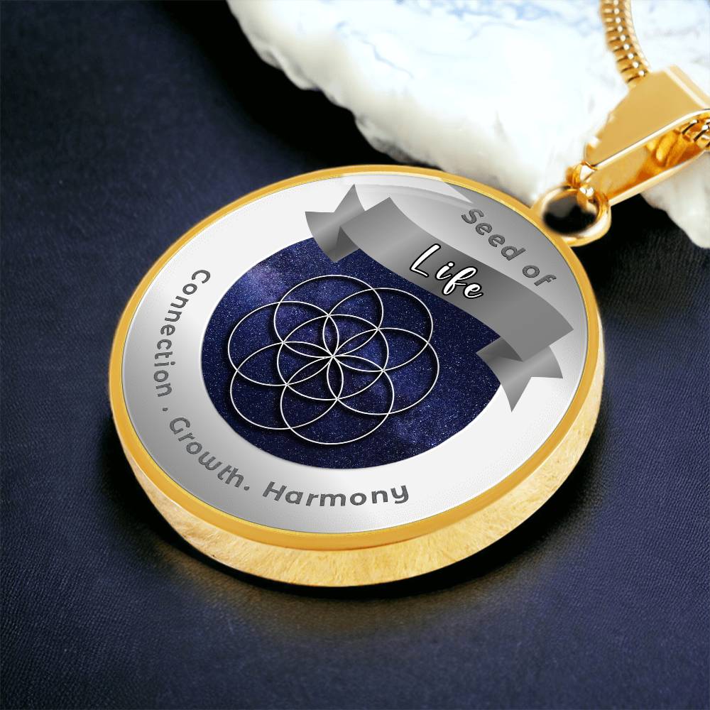 Seed of Life - Creation Unity Transformation - Affirmation Necklace - More Than CharmsMore Than Charms