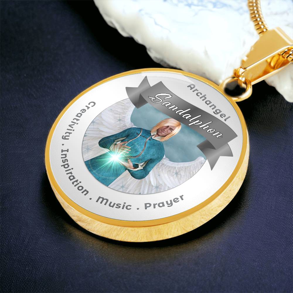 Archangel Sandalphon - Affirmation Necklace For Creativity, Inspiration, Music & Prayer - More Than CharmsMore Than Charms