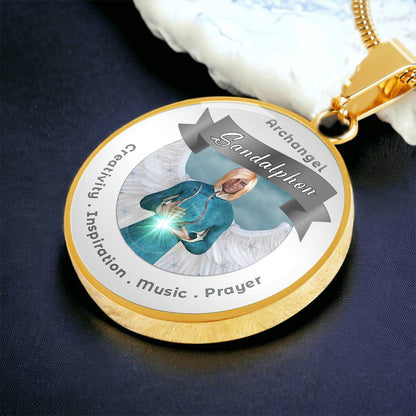 Archangel Sandalphon - Affirmation Necklace For Creativity, Inspiration, Music & Prayer - More Than CharmsMore Than Charms