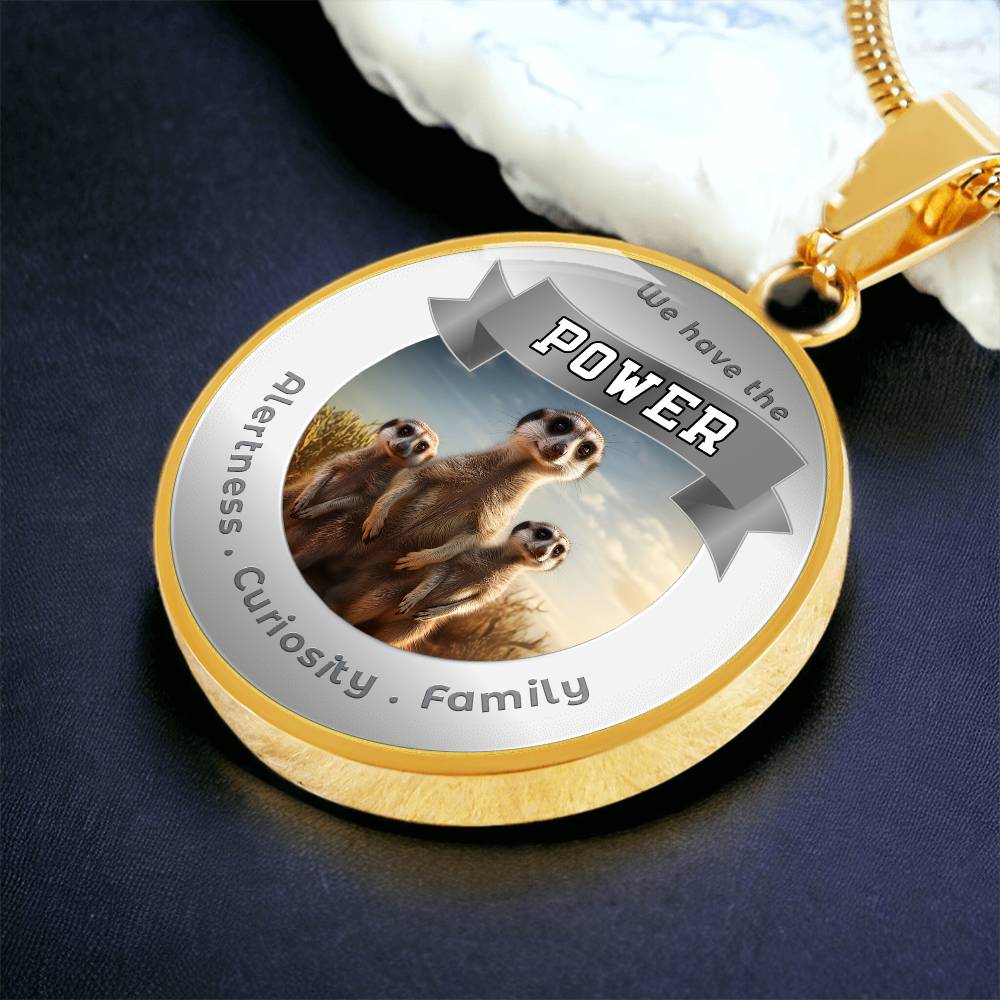 Meercat - Power Animal Affirmation Necklace - Alertness Curiosity Family- More Than CharmsMore Than Charms