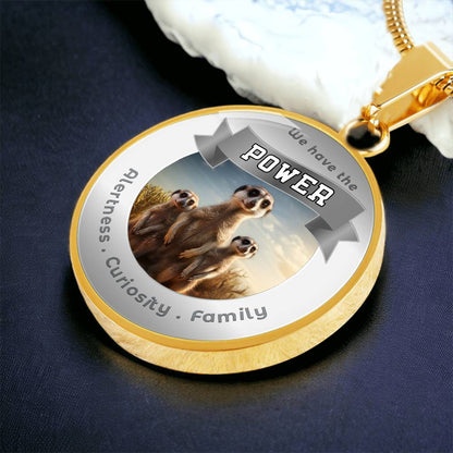 Meercat - Power Animal Affirmation Necklace - Alertness Curiosity Family- More Than CharmsMore Than Charms