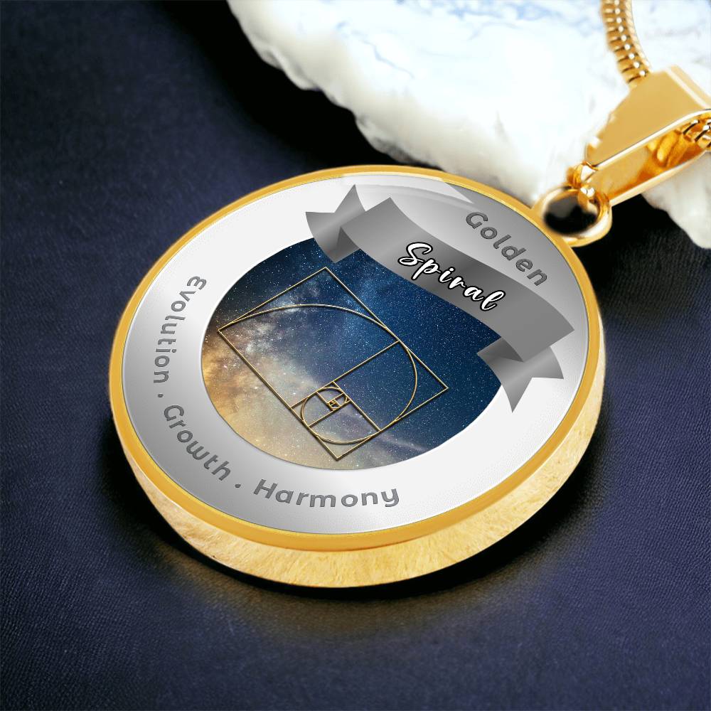 Golden Spiral - Growth Evolution Harmony - Affirmation Necklace - More Than CharmsMore Than Charms