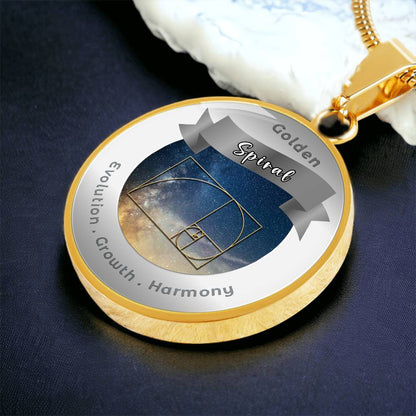 Golden Spiral - Growth Evolution Harmony - Affirmation Necklace - More Than CharmsMore Than Charms