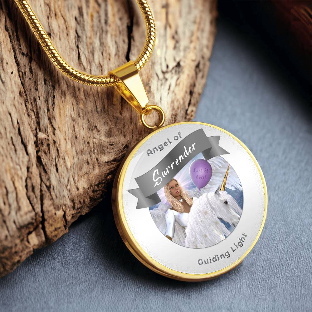 Surrender - Guardian Angel Affirmation Necklace - More Than CharmsMore Than Charms