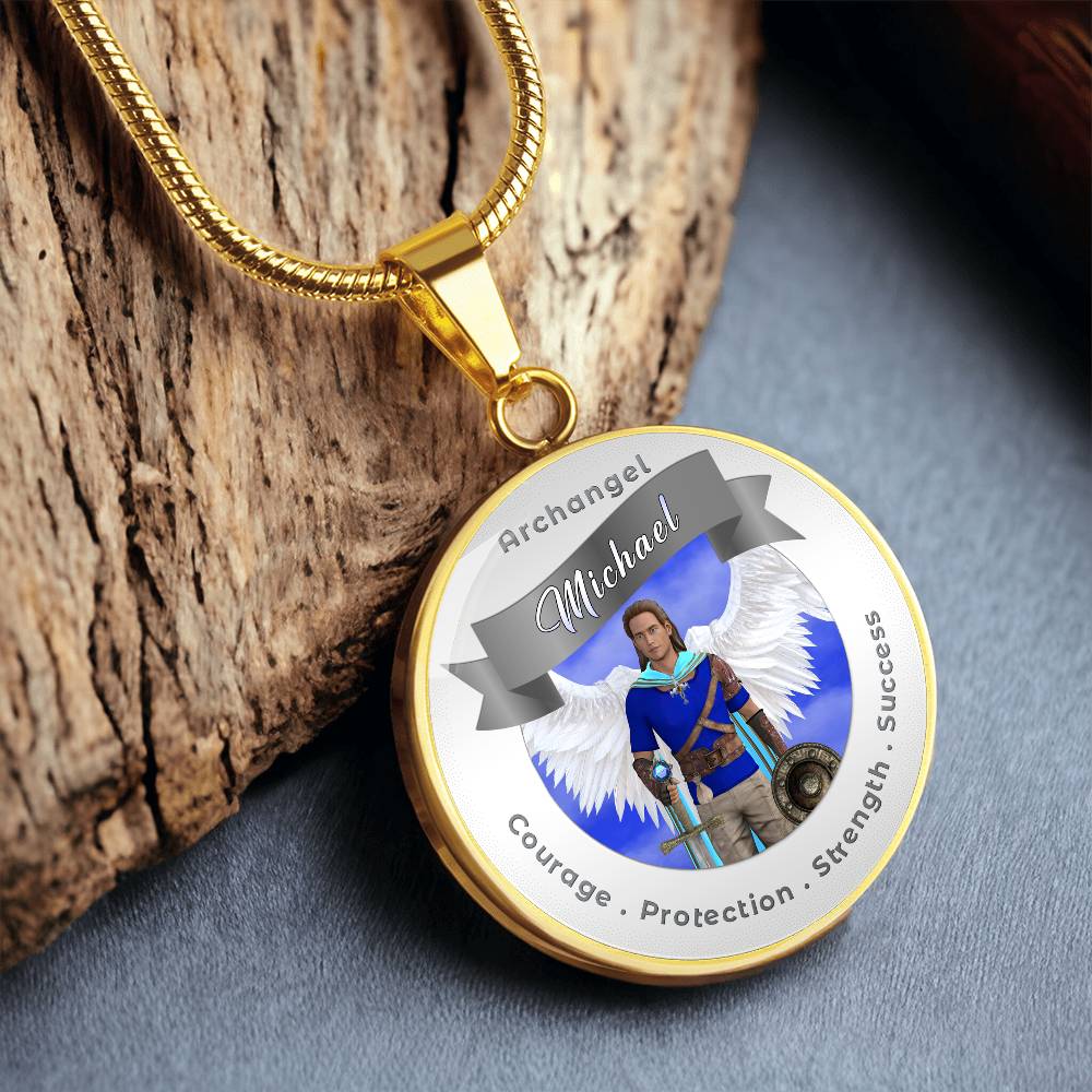 Archangel Michael - Affirmation Necklace For Courage, Protection, Strength & Success - More Than CharmsMore Than Charms