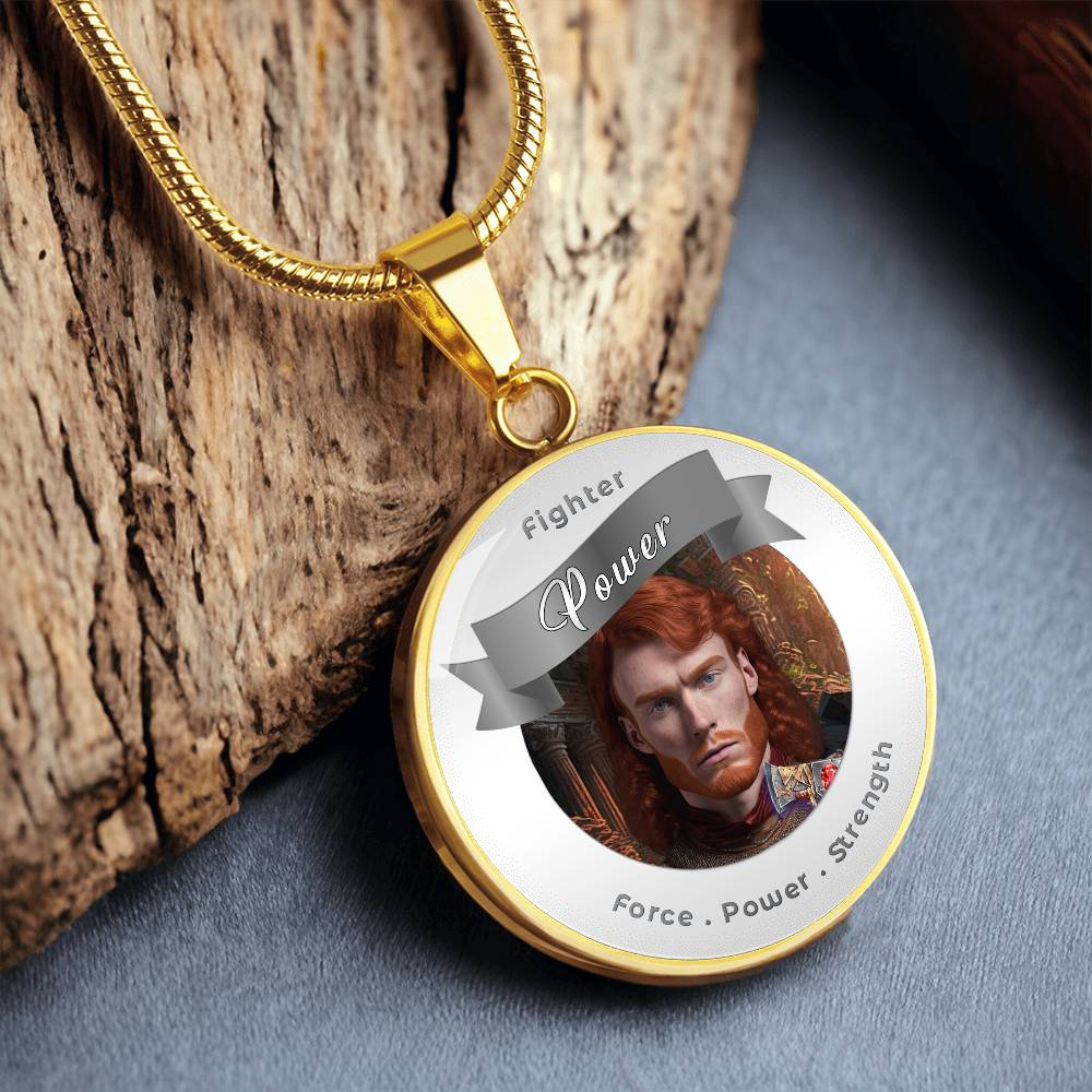 Fighter - RPG Fantasy Affirmation Necklace - More Than CharmsMore Than Charms