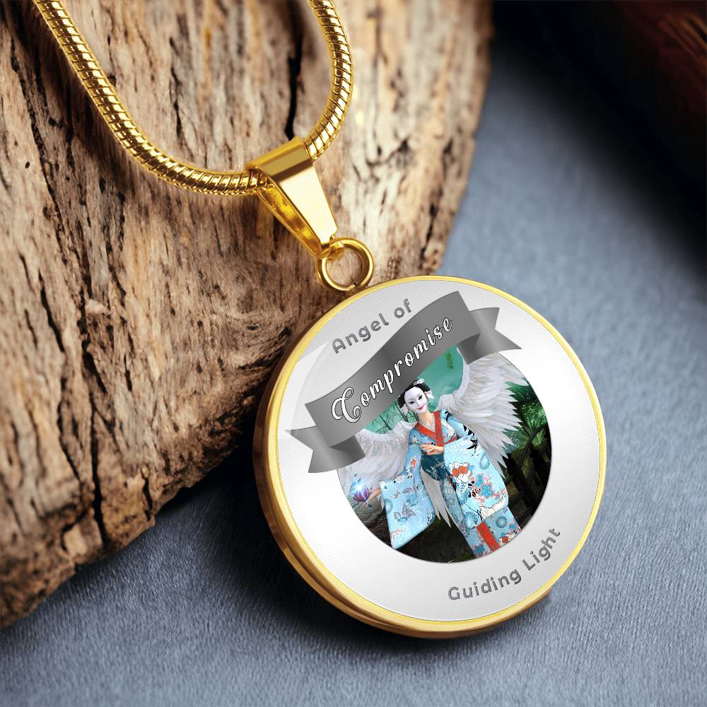 Compromise - Guardian Angel Affirmation Necklace - More Than CharmsMore Than Charms