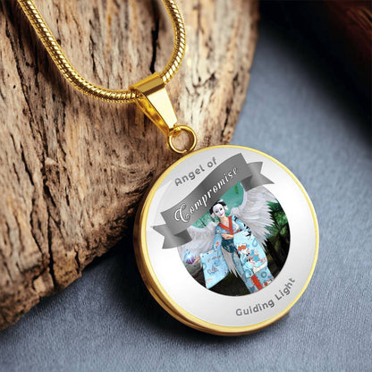 Compromise - Guardian Angel Affirmation Necklace - More Than CharmsMore Than Charms