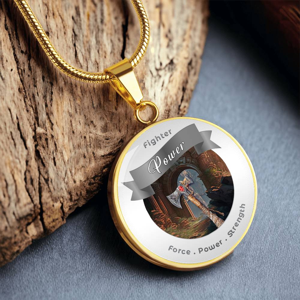 Fighter 2 - RPG Fantasy Affirmation Necklace - More Than CharmsMore Than Charms