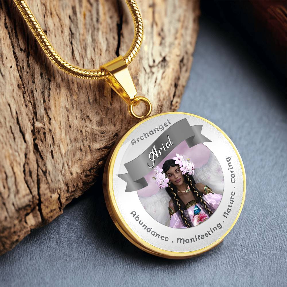 Archangel Ariel 2 - Affirmation Necklace For Abundance, Manifesting, Nature & Caring - More Than CharmsMore Than Charms