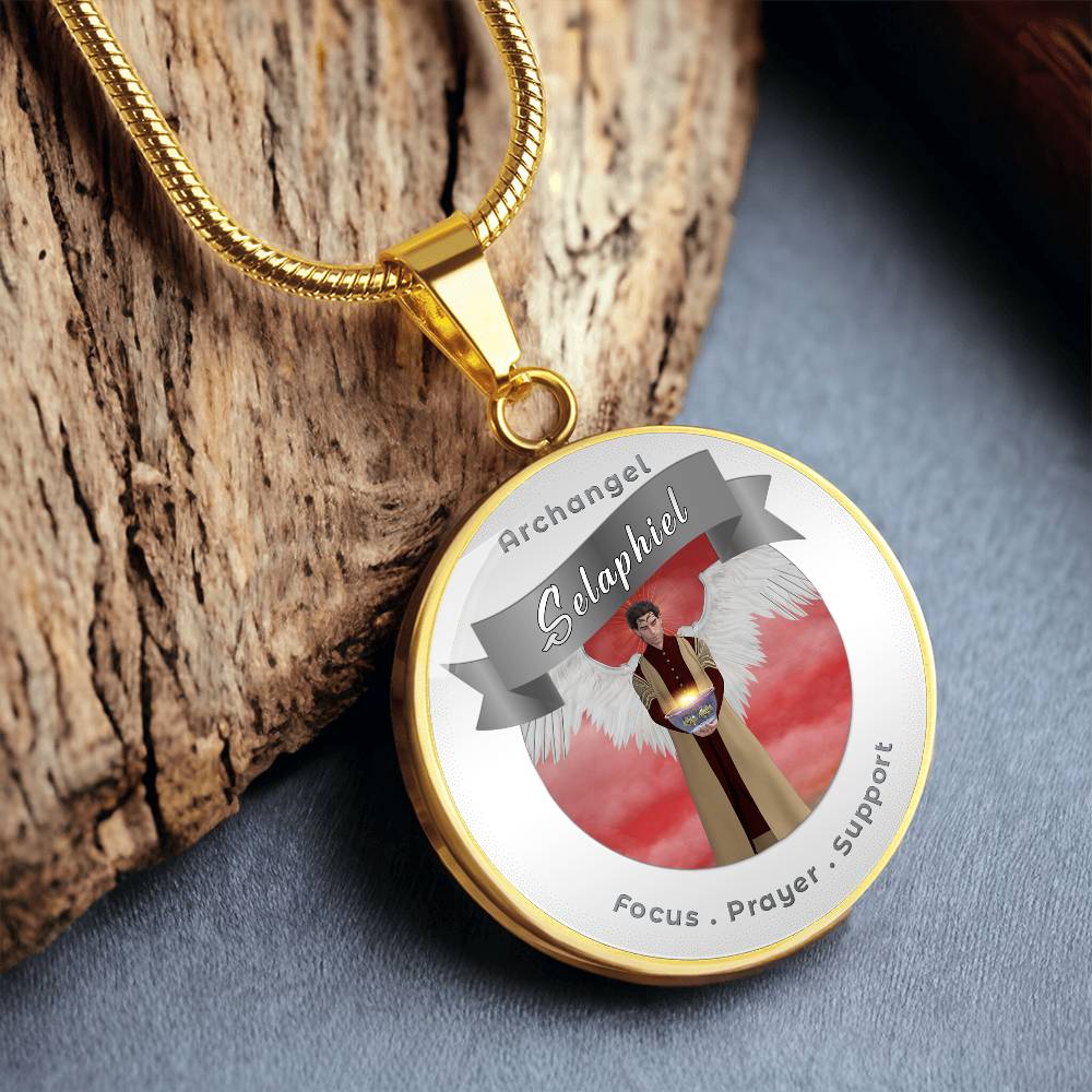 Archangel Selaphiel - Affirmation Necklace For Focus, Prayer & Support - More Than CharmsMore Than Charms