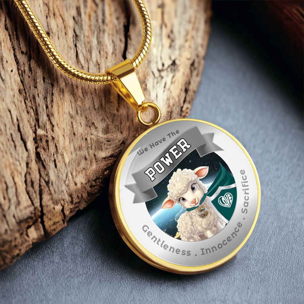 Lamb - Power Animal Affirmation Necklace - Gentleness Innocence Sacrifice - More Than CharmsMore Than Charms