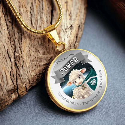 Lamb - Power Animal Affirmation Necklace - Gentleness Innocence Sacrifice - More Than CharmsMore Than Charms
