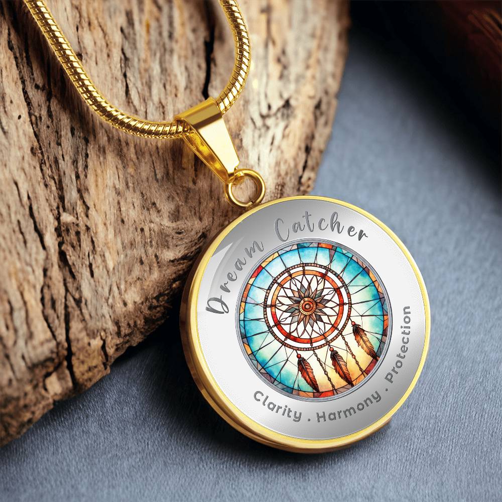 Dream Catcher - Protection Harmony Clarity - Affirmation Necklace - More Than CharmsMore Than Charms