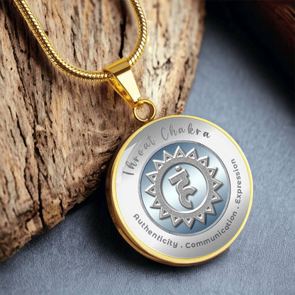 Throat Chakra - Communication Expression Authenticity - Affirmation Necklace - More Than CharmsMore Than Charms