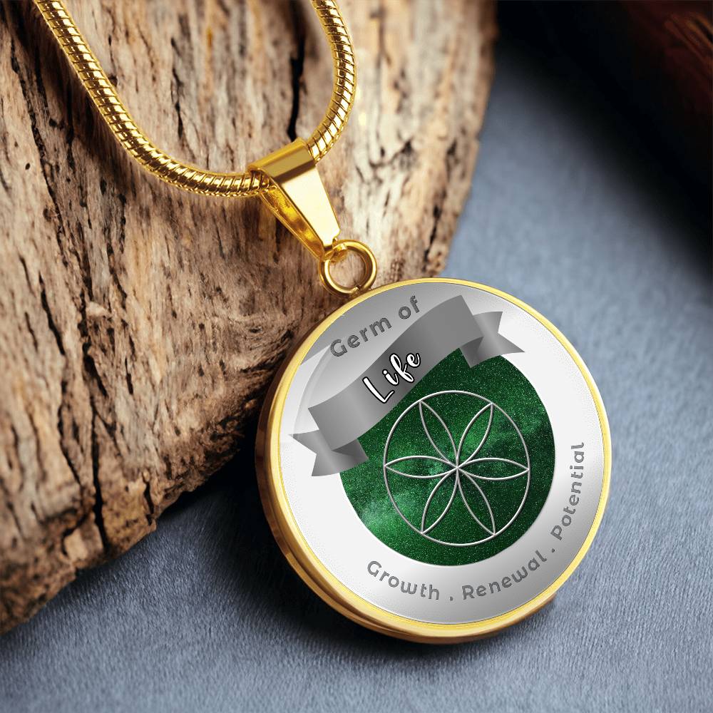 Germ of Life - Growth Renewal Potential- Affirmation Necklace - More Than CharmsMore Than Charms