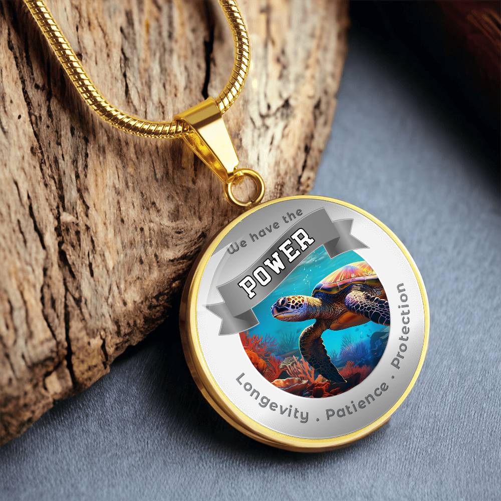 Turtle - Power Animal Affirmation Necklace - Longevity Patience Protection- More Than CharmsMore Than Charms