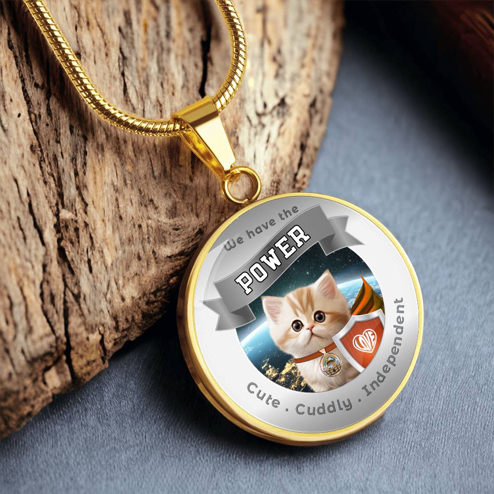 Munchkin - Super Hero Cat - Power Animal Affirmation Necklace - More Than CharmsMore Than Charms