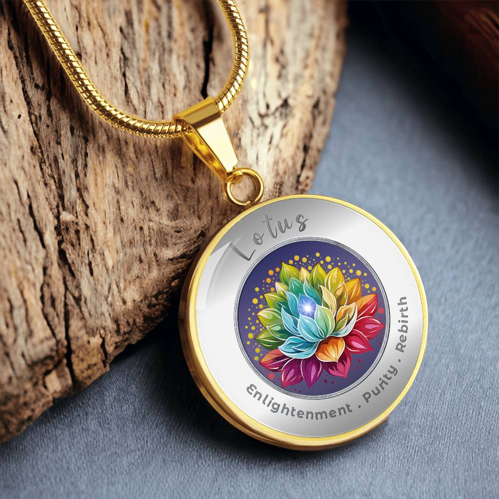 Lotus - Purity Enlightenment Rebirth - Affirmation Necklace - More Than CharmsMore Than Charms