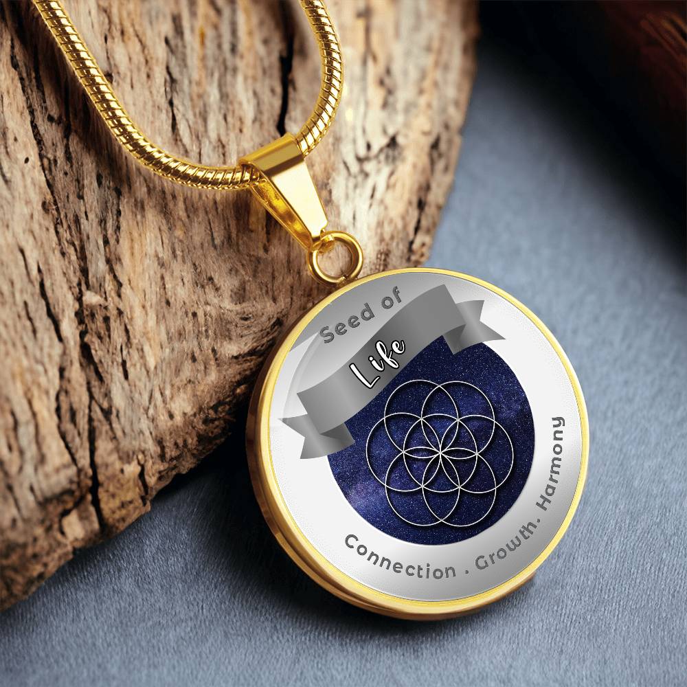 Seed of Life - Creation Unity Transformation - Affirmation Necklace - More Than CharmsMore Than Charms