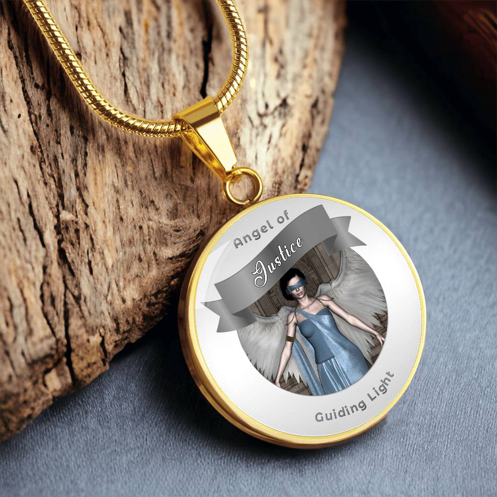 Justice - Guardian Angel Affirmation Necklace - More Than CharmsMore Than Charms