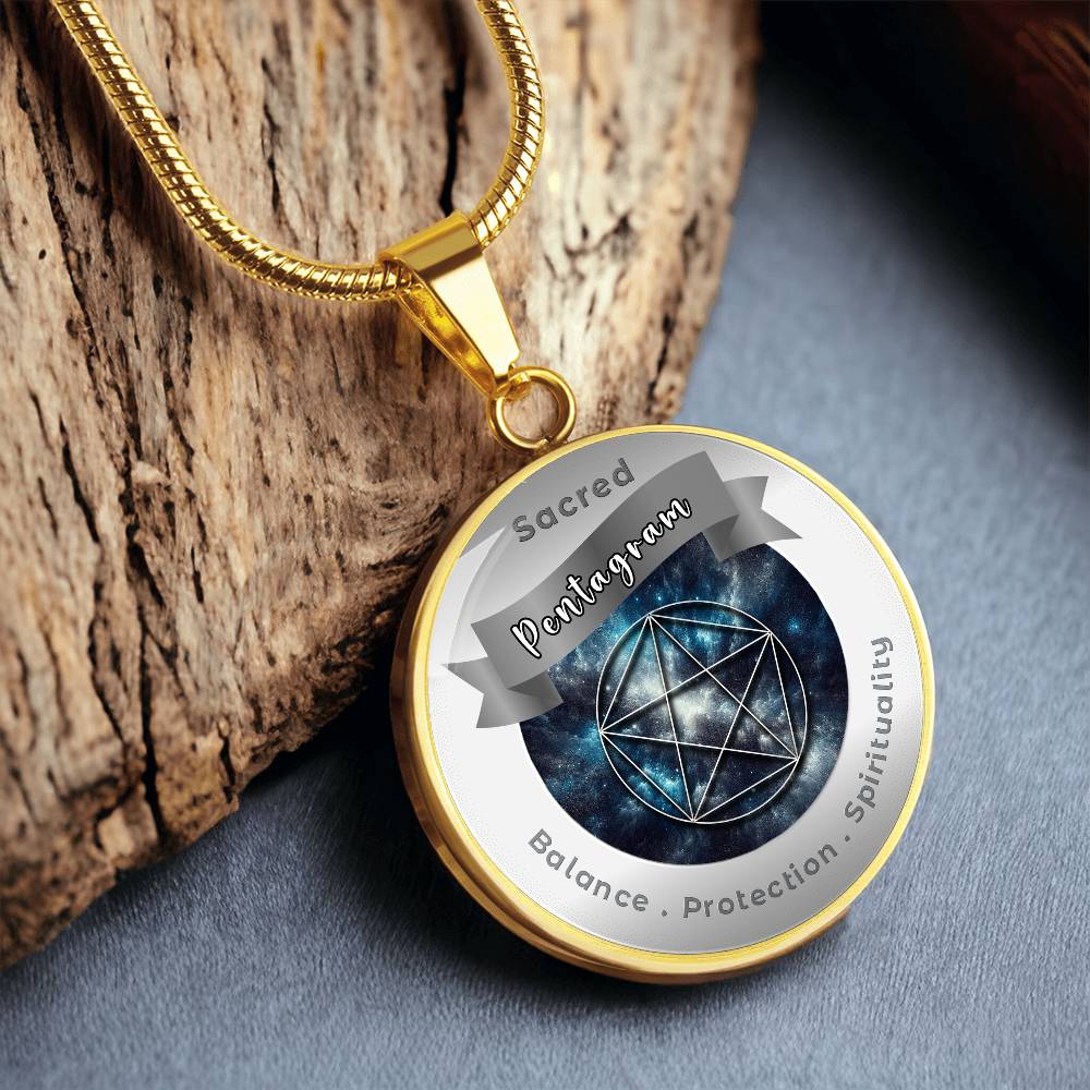 Pentagram - Balance Protection Spirituality - Affirmation Necklace - More Than CharmsMore Than Charms