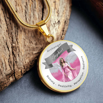 Archangel Jophiel - Affirmation Necklace For Beauty, Positivity, Perception & Radiance - More Than CharmsMore Than Charms
