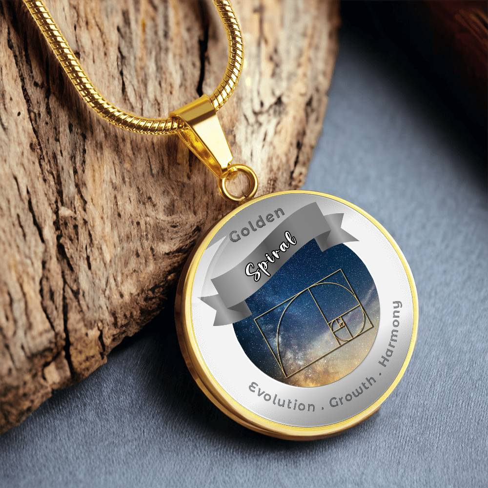 Golden Spiral - Growth Evolution Harmony - Affirmation Necklace - More Than CharmsMore Than Charms