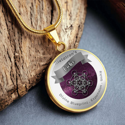 Metatron' s Cube - Divine Blue Print Expansion Unity - Affirmation Necklace - More Than CharmsMore Than Charms