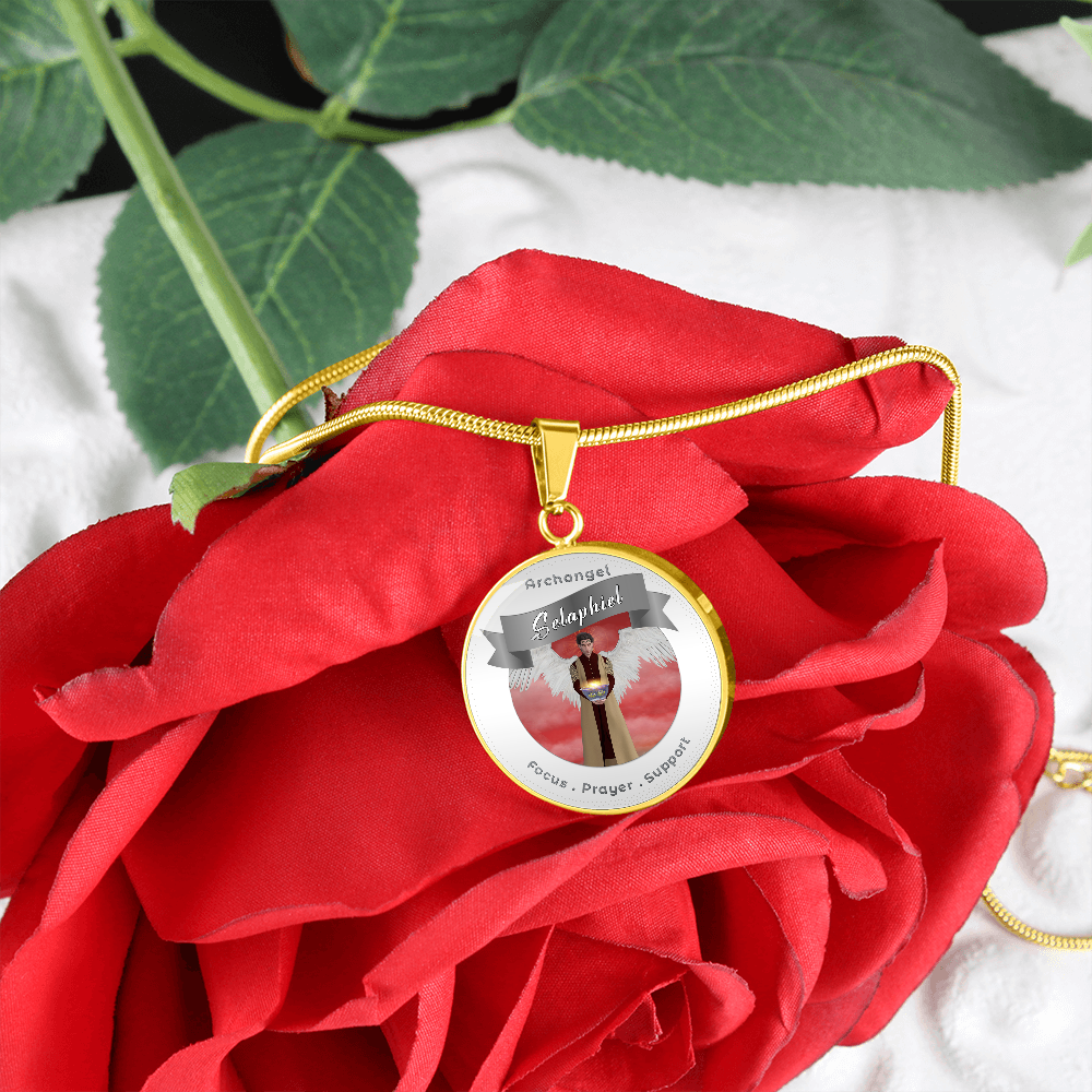 Archangel Selaphiel - Affirmation Necklace For Focus, Prayer & Support - More Than CharmsMore Than Charms