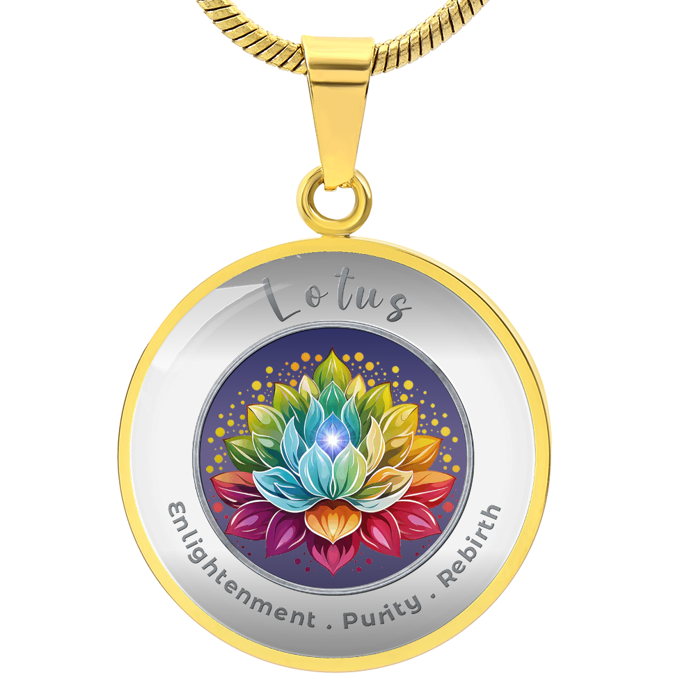 Lotus - Purity Enlightenment Rebirth - Affirmation Necklace - More Than CharmsMore Than Charms