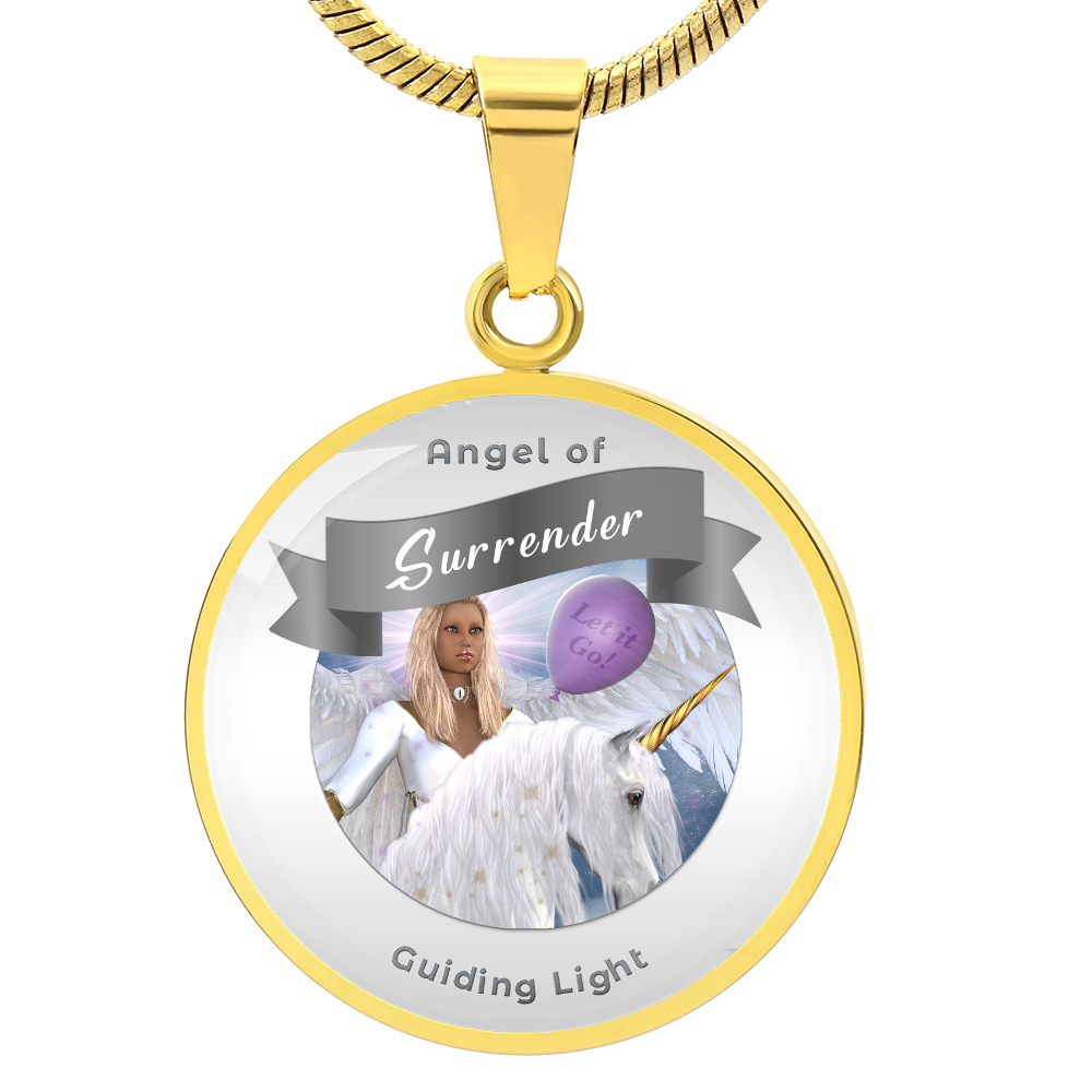 Surrender - Guardian Angel Affirmation Necklace - More Than CharmsMore Than Charms