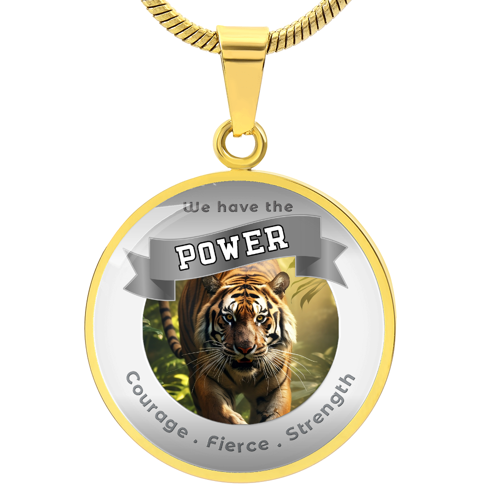 Tiger 2 - Power Animal Affirmation Necklace - Courage Fierce Strength- More Than CharmsMore Than Charms