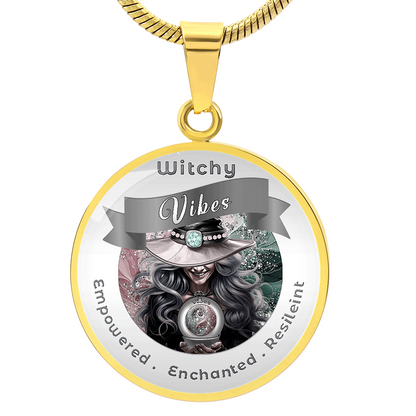 Witchy Vibes -Grey- Affirmation Necklace