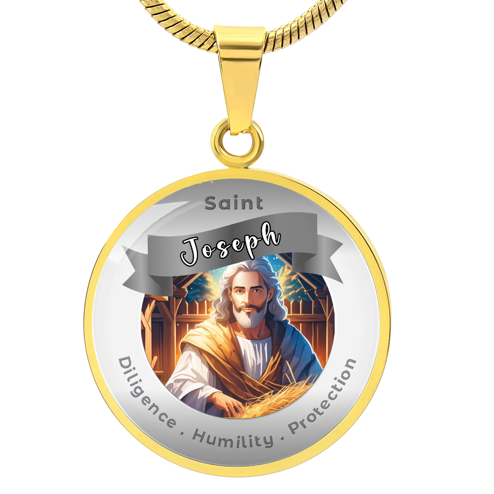 Saint Joseph - Affirmation Necklace - More Than CharmsMore Than Charms