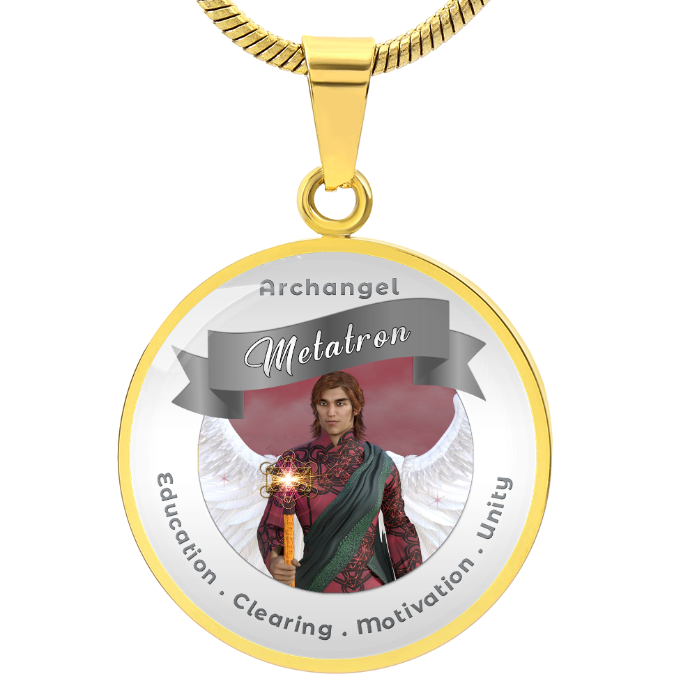 Archangel Metatron - Affirmation Necklace For Clearing, Education, Motivation & Unity - More Than CharmsMore Than Charms