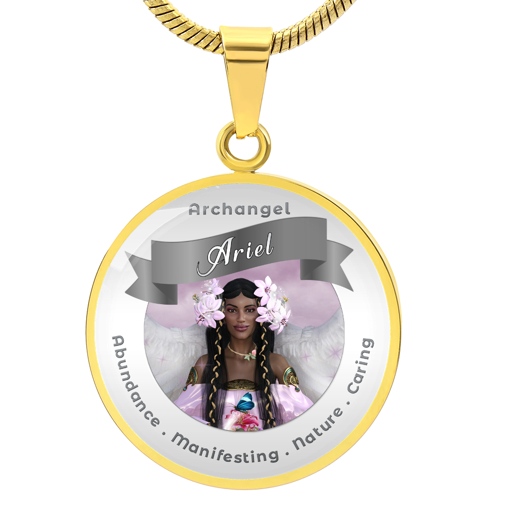 Archangel Ariel 2 - Affirmation Necklace For Abundance, Manifesting, Nature & Caring - More Than CharmsMore Than Charms