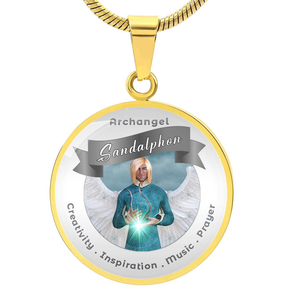 Archangel Sandalphon - Affirmation Necklace For Creativity, Inspiration, Music & Prayer - More Than CharmsMore Than Charms