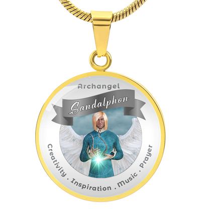 Archangel Sandalphon - Affirmation Necklace For Creativity, Inspiration, Music & Prayer - More Than CharmsMore Than Charms