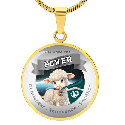 Lamb - Power Animal Affirmation Necklace - Gentleness Innocence Sacrifice - More Than CharmsMore Than Charms