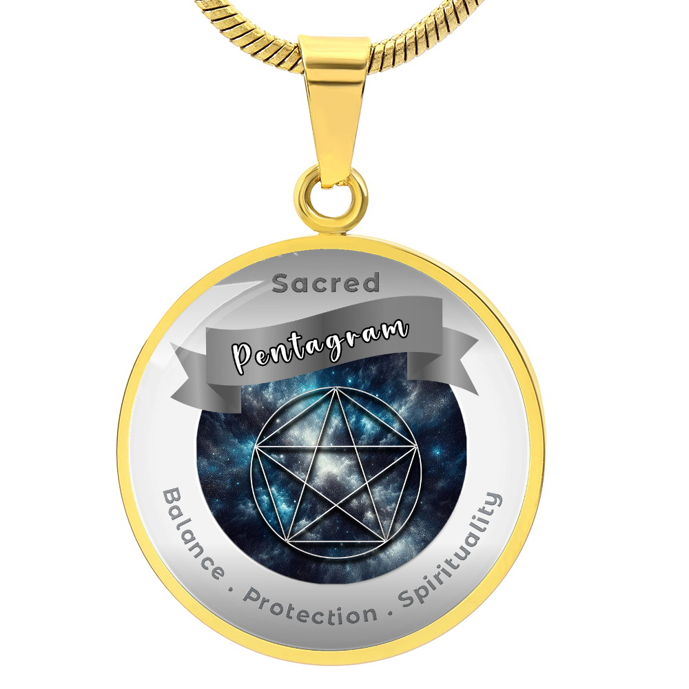 Pentagram - Balance Protection Spirituality - Affirmation Necklace - More Than CharmsMore Than Charms