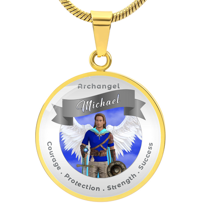 Archangel Michael - Affirmation Necklace For Courage, Protection, Strength & Success - More Than CharmsMore Than Charms