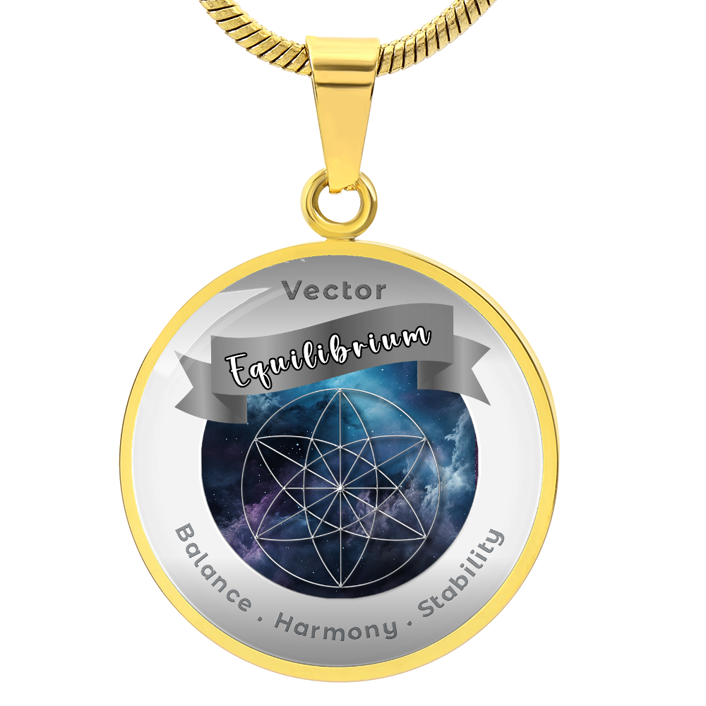 Vector Equilibrium - Balance Harmony Stability - Affirmation Necklace - More Than CharmsMore Than Charms